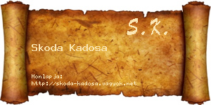 Skoda Kadosa névjegykártya